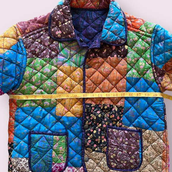 Vintage Reversible Quilted Patchwork Jacket - Picture 13 of 15
